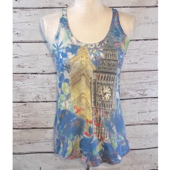 BIG BEN TANK TOP No Label Embellished-S/M - Picture 1 of 5